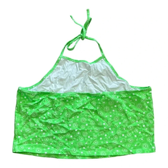 BP. Green Frosty Foulard Backless Crop Tank Top 1X - Picture 2 of 3